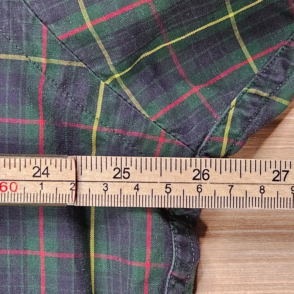 Ralph Lauren Men's Green Plaid Button Down Shirt Long Sleeve Cotton Size L - Picture 5 of 8